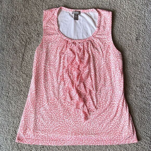 Chicos Sleeveless Ruffle Front Shell Blouse! - Picture 1 of 8